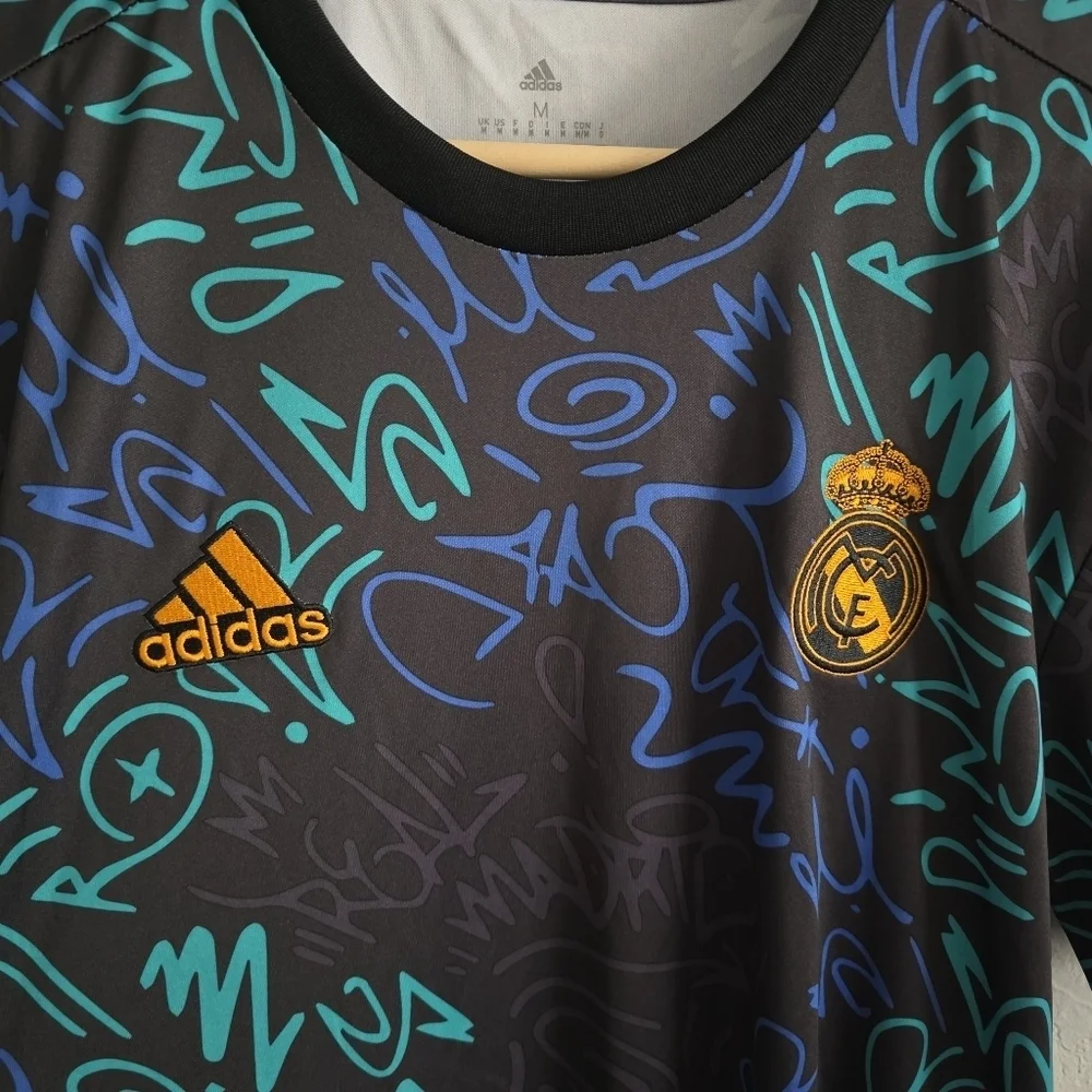 Adidas Mens Real Madrid Training Jersey Multicolor Football Soccer Shirt Size M
